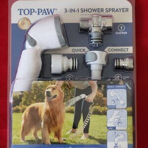 BRAND NEW, TOP PAW, 3 IN 1 DOG GROOMING SHOWER SPAYER, STILL SEALED!!!